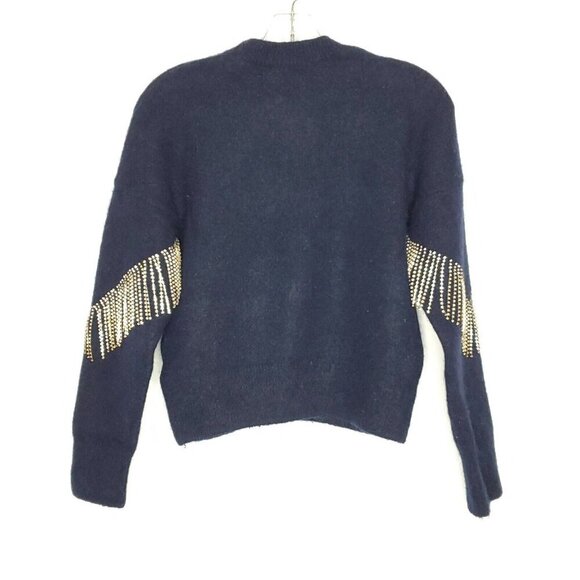 Elegant Black Sweater with Gold Accents - Picture 5 of 8